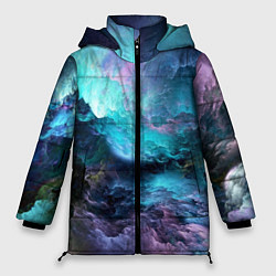 Куртка зимняя женская Космическое море, цвет: 3D-черный
