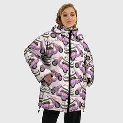 Куртка зимняя женская Медведи на мопеде, цвет: 3D-светло-серый — фото 2