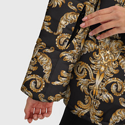 Куртка зимняя женская Versace золотые узоры, цвет: 3D-черный — фото 2
