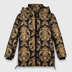 Куртка зимняя женская Versace золотые узоры, цвет: 3D-черный