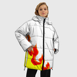 Куртка зимняя женская Огонь, цвет: 3D-черный — фото 2