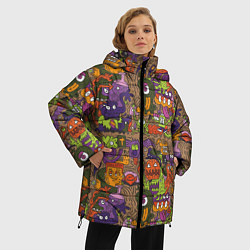 Куртка зимняя женская Монсты, цвет: 3D-черный — фото 2