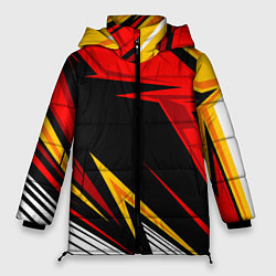 Куртка зимняя женская КРАСНО-ЖЕЛТЫЙ СПОРТ SPORT, цвет: 3D-красный