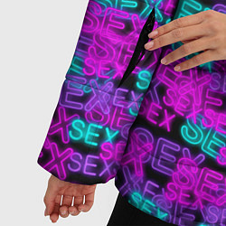 Куртка зимняя женская Neon SEX, цвет: 3D-черный — фото 2