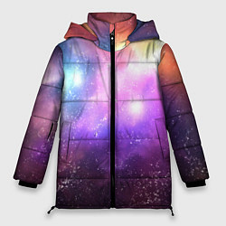 Женская зимняя куртка Космос, сияние и звезды