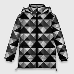 Куртка зимняя женская Современный геометрический, цвет: 3D-светло-серый