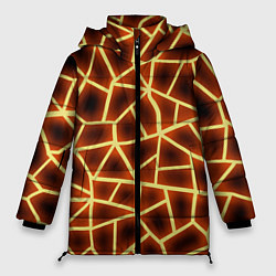 Куртка зимняя женская Огненная геометрия, цвет: 3D-красный