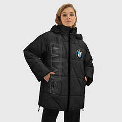 Куртка зимняя женская BMW LOGO AND INSCRIPTION, цвет: 3D-черный — фото 2