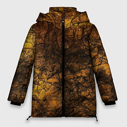 Женская зимняя куртка Желто-черная текстура камня