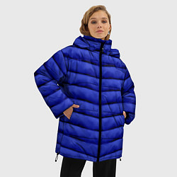 Куртка зимняя женская Синий пуховик, цвет: 3D-черный — фото 2