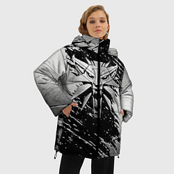 Куртка зимняя женская THE WITCHER LOGO STEEL, цвет: 3D-красный — фото 2