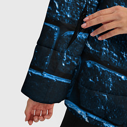 Куртка зимняя женская Неоновая, кирпичная стена, цвет: 3D-черный — фото 2