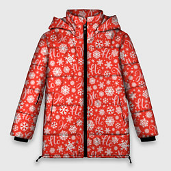 Куртка зимняя женская Смех Санты Ho Ho Ho, цвет: 3D-черный
