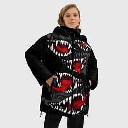 Куртка зимняя женская Атака вампиров, цвет: 3D-черный — фото 2
