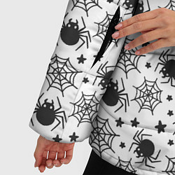 Куртка зимняя женская Patern Halloween 9, цвет: 3D-черный — фото 2