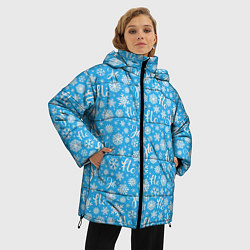 Куртка зимняя женская Смех Санты, цвет: 3D-черный — фото 2