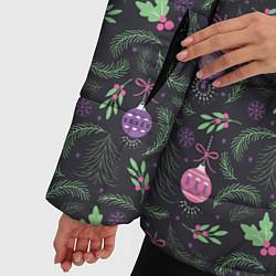 Куртка зимняя женская Новогоднее Украшение для Ёлки, цвет: 3D-черный — фото 2