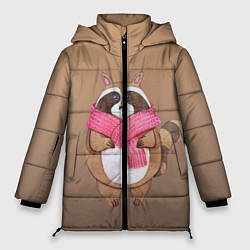 Женская зимняя куртка Акварельный енотик