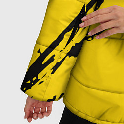 Куртка зимняя женская Тыквенные смайлы, цвет: 3D-красный — фото 2