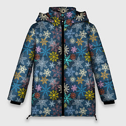 Женская зимняя куртка Красочные Снежинки