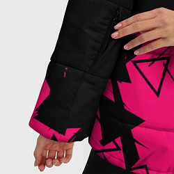 Куртка зимняя женская Игра в кальмара: Логотип, цвет: 3D-черный — фото 2