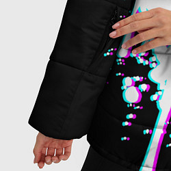 Куртка зимняя женская Мерцающий череп, цвет: 3D-черный — фото 2