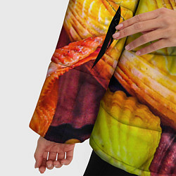 Куртка зимняя женская Разноцветные ракушки multicolored seashells, цвет: 3D-светло-серый — фото 2