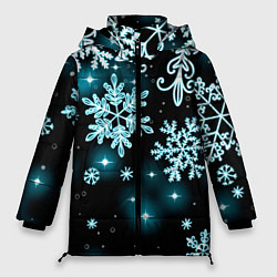 Женская зимняя куртка Космические снежинки