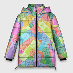 Женская зимняя куртка Цветные пластыри