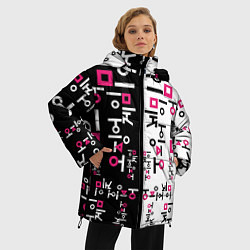Куртка зимняя женская ЛОГО ПАТТЕРН НА ЧЕРНО-БЕЛОМ, цвет: 3D-черный — фото 2
