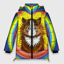 Женская зимняя куртка Радужный кот Луиса Уэйна