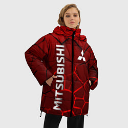 Куртка зимняя женская Митсубиси 3D плиты, цвет: 3D-красный — фото 2