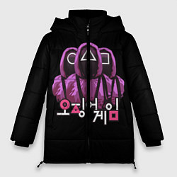 Куртка зимняя женская Squid Game Guards, цвет: 3D-черный