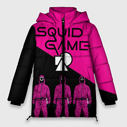 Куртка зимняя женская Игра в Кальмара-Стражи, цвет: 3D-черный