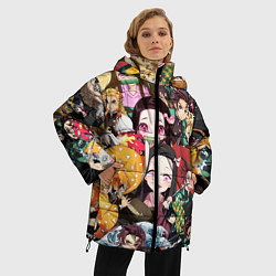 Куртка зимняя женская КЛИНОК РАССЕКАЮЩИЙ СТИКЕРБОМБИНГ, цвет: 3D-светло-серый — фото 2