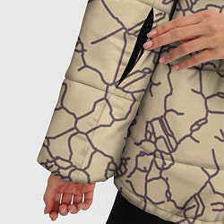 Куртка зимняя женская Рисованный камень, цвет: 3D-черный — фото 2