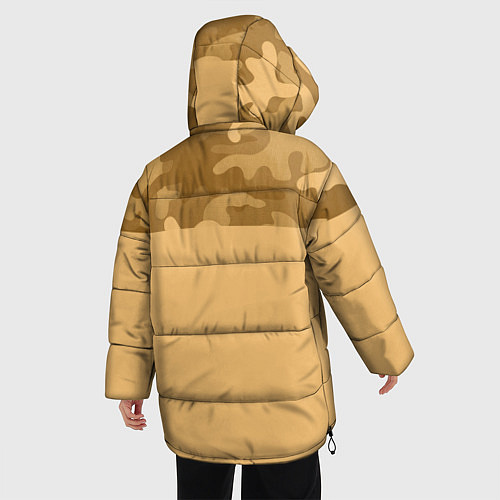 Женская зимняя куртка Песочный / 3D-Черный – фото 4
