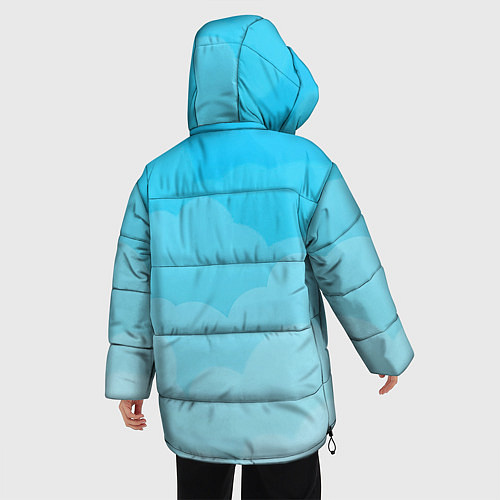 Женская зимняя куртка Голубые облака / 3D-Черный – фото 4
