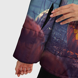Куртка зимняя женская НОЧЬ ХЕЛОЛОУИНА, цвет: 3D-черный — фото 2