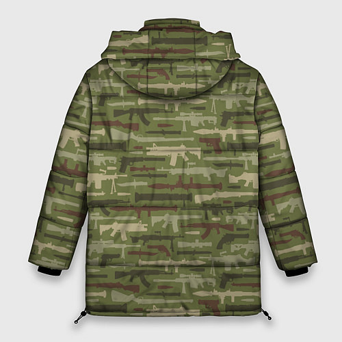 Женская зимняя куртка Оружие камуфляж / 3D-Светло-серый – фото 2