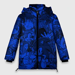 Женская зимняя куртка SONIC BLUE PATTERN СИНИЙ ЁЖ