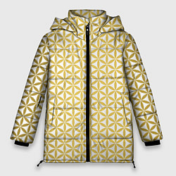 Женская зимняя куртка Цветок Жизни золото