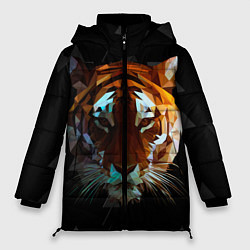 Женская зимняя куртка Тигр стиль Low poly