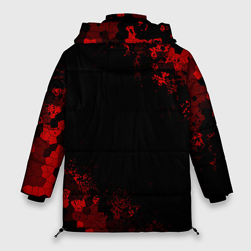 Женская зимняя куртка TOYOTA MILITARY PIXEL BLACK RED / 3D-Красный – фото 2