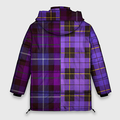 Женская зимняя куртка Purple Checkered / 3D-Красный – фото 2