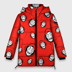 Куртка зимняя женская Бумажный дом Паттерн, цвет: 3D-красный