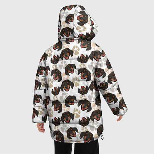 Женская зимняя куртка Такса Dachshund Dog / 3D-Светло-серый – фото 4