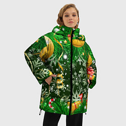 Куртка зимняя женская Новогоднее Настроение Елка, цвет: 3D-светло-серый — фото 2