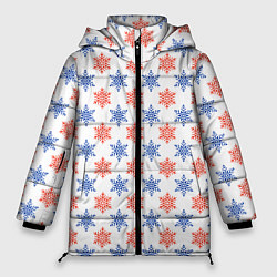 Женская зимняя куртка Снежинки паттернsnowflakes pattern