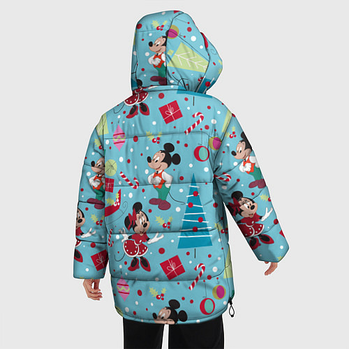 Женская зимняя куртка Mickey and Minnie pattern / 3D-Черный – фото 4